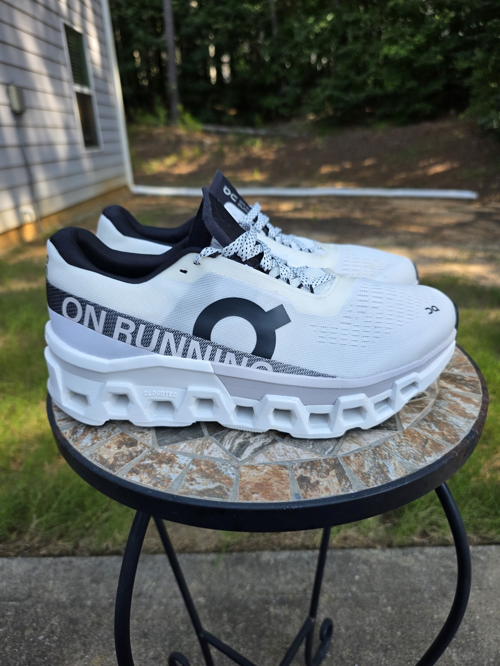 On Cloudmonster 2 3WE10112035 Undyed/Frost Running Shoe Women Size 10.5 Worn 4x